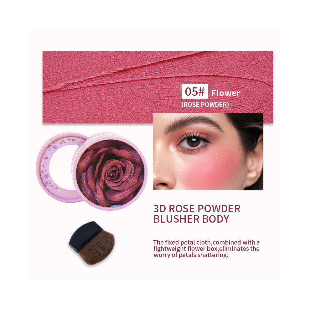 Light (E) Flower Leaf Inspired Facial Powder And Constructible Colors Women And Girls With Cheek Makeup Romantic Party And Evening Appearance