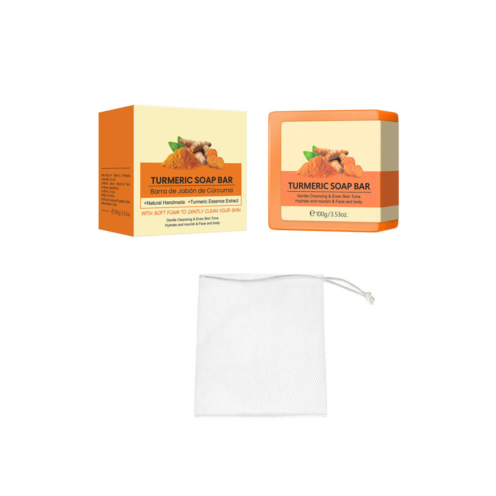 (Multicolor) Turmeric Oil Soap 100g For Facial Cleansing Moisturizing