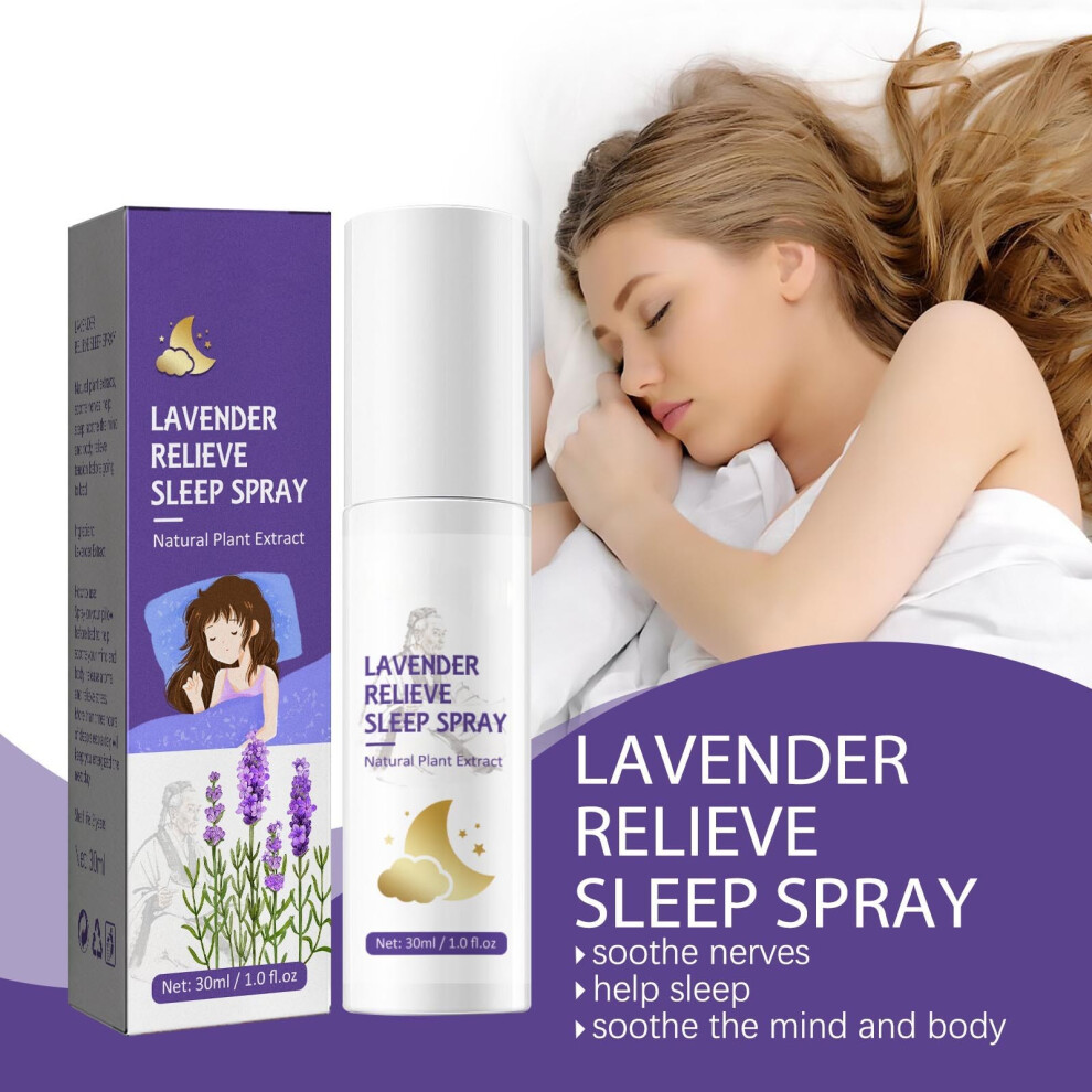 White (White) Improve Insomnia, Relieve Stress, Deeply Help Sleep, Sleep Spray 30Ml