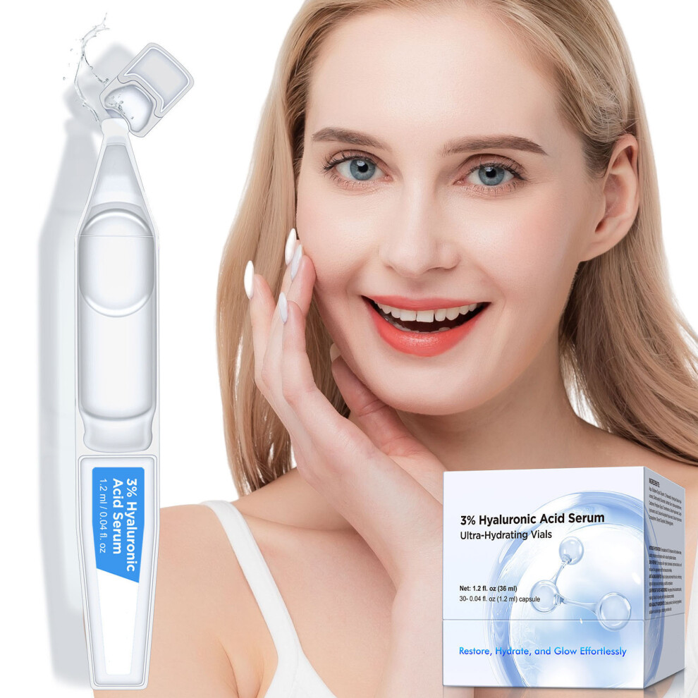 (Multicolor) Vials UltraHydratingHyaluronic Serum UltraHydrating Serum Hydrating Hyaluronic Serum For Face 1.2mlx30pcs