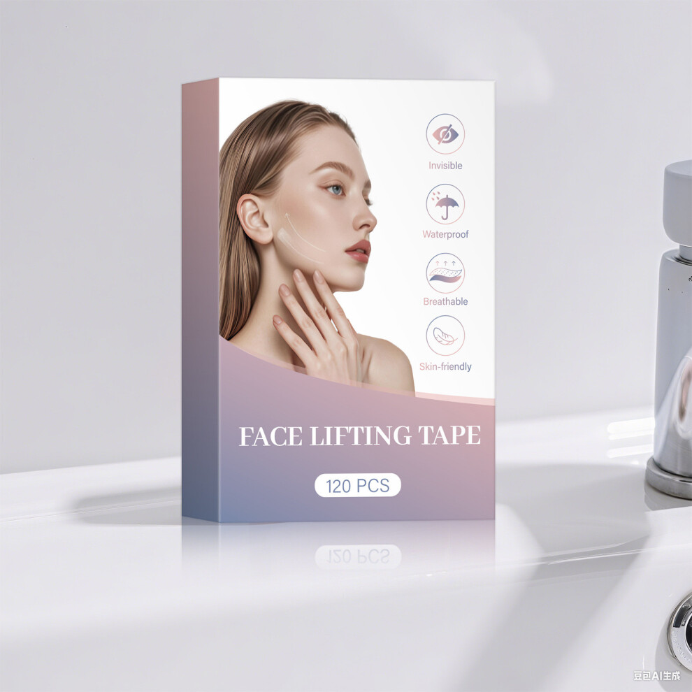 White (White) Face Lift Tape Lifting Invisible Makeup Neck Tape Instant Face Eye Lift Facelift Tape For Jowls Double Chin