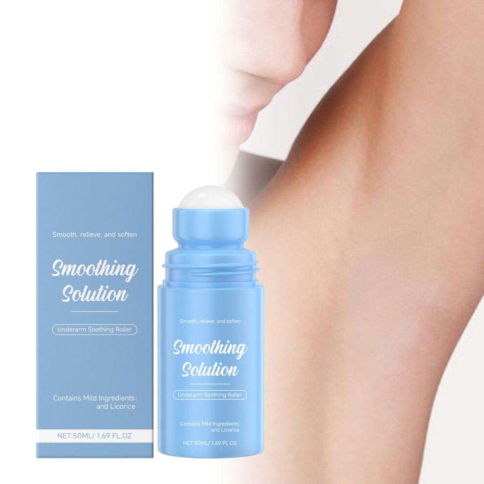 (Multicolor) Smoothing Solution Underarm Soothing Roller After Shave Soothing Roll- Gently Cleanses Armpits Moisturizing And Soothing Serum 50ml