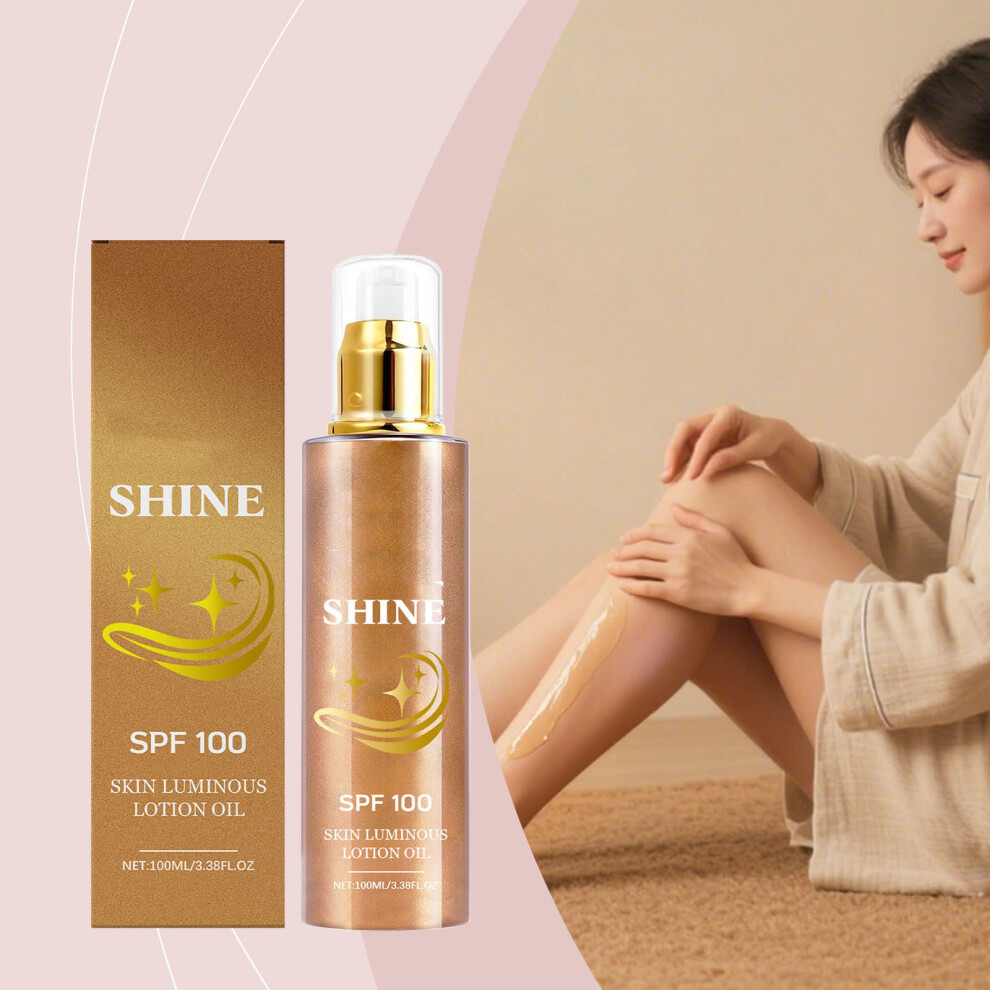 Light (Multicolor) Body Brightening Shiny Oil Body Care Oil Outdoor Uvprotection Refreshing Non-Greasy Spray Moisturizing Shiny High-Shine 100Ml