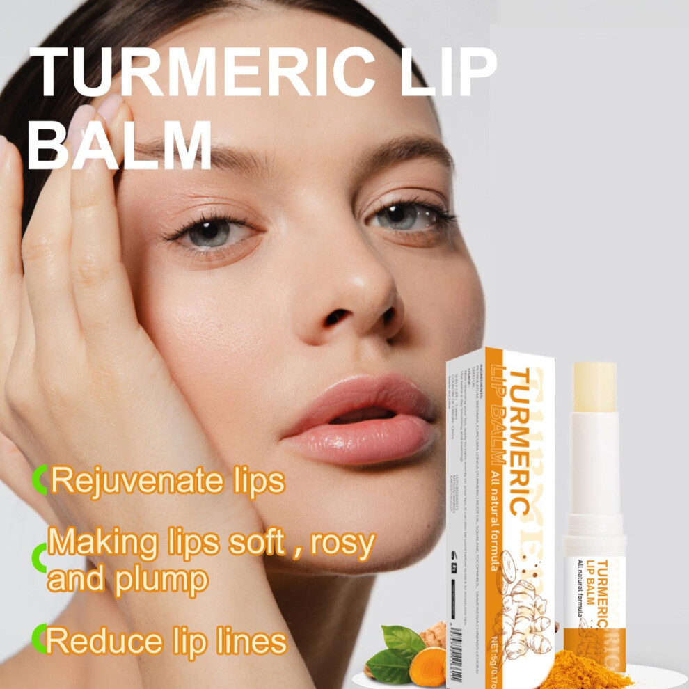(Multicolor) Turmeric Lip Balm Gently Nourishes Moisturizes And Soothes Brightening And Smoothing Your 5g