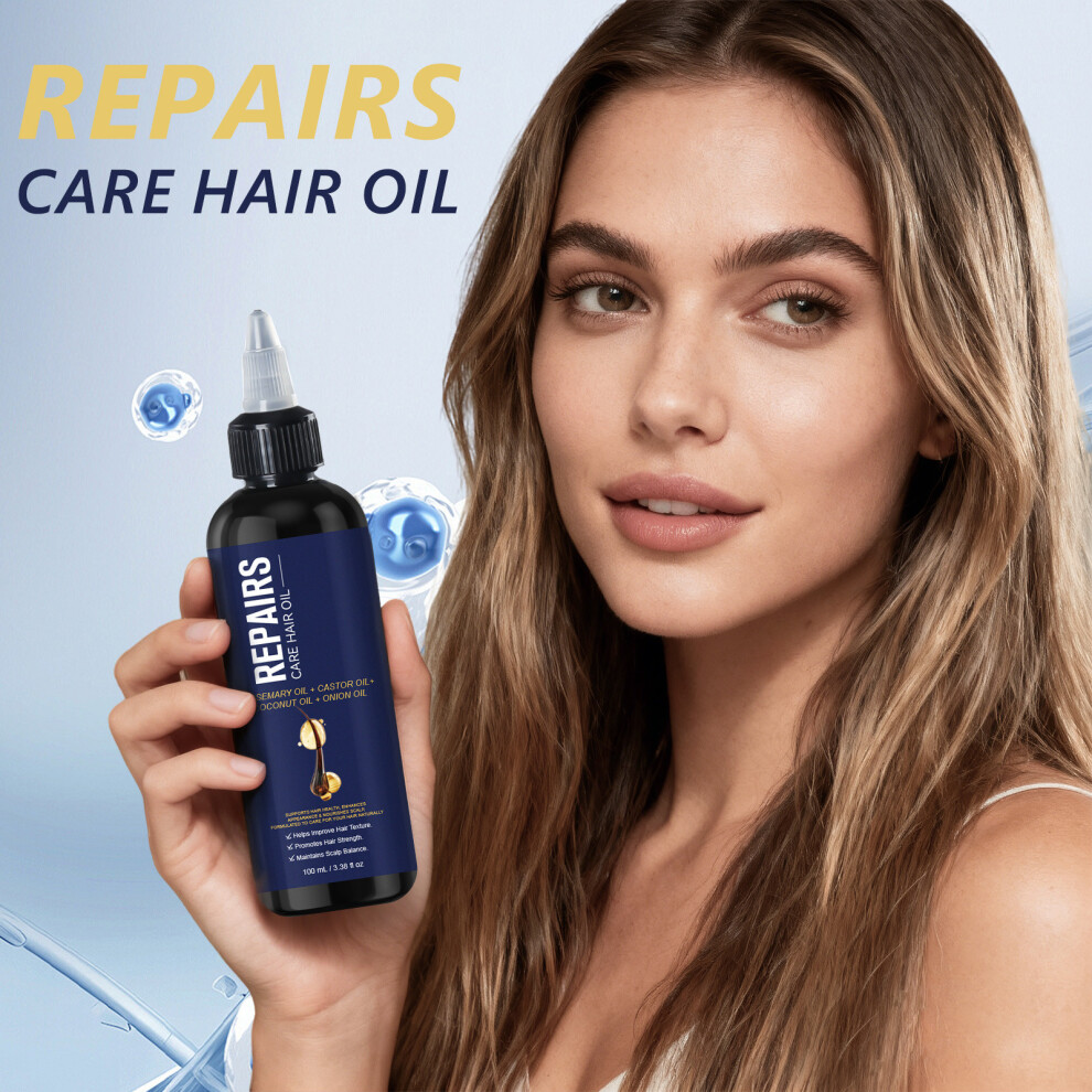 (Multicolor) Repairs Care Hair Oil With  Castor  And  Oil - For  Strength And Scalp 100ml