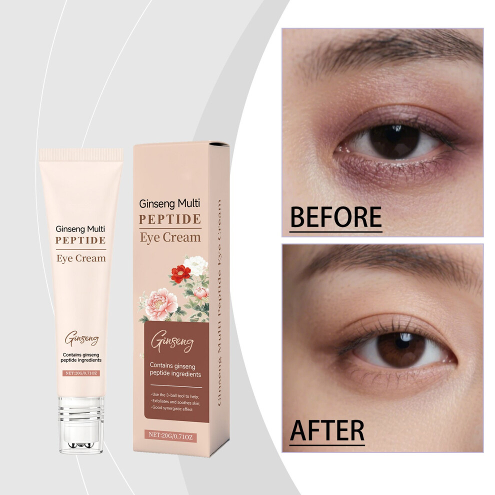 Brown/Cream/Dark () Ginseng Polypeptide Antiaging Roller Eye To Lighten Fine Lines Circles Eyes Firming And Moisturizing