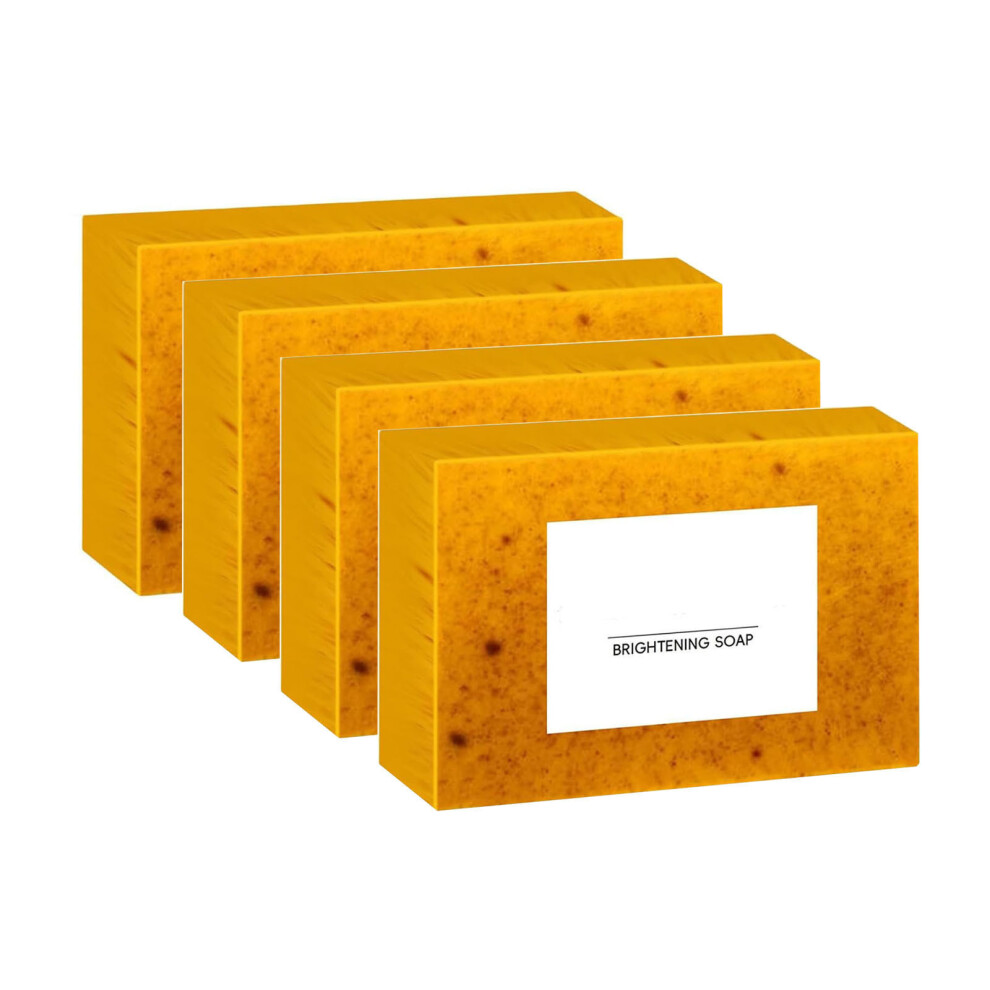 (B) Soap Lemon Turmeric Soap Tablets Cleansing Turmeric Soap Facial And Body Shower Soap Firming Pores And Removing Pigments