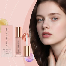 (B) Lip Plumper Gloss Lip Plumping Line Smoothing Gloss Metallic Lipstick For Flat Dull And Dry Lips Long-Term Plumping Softening And Hydrating 3.3ml