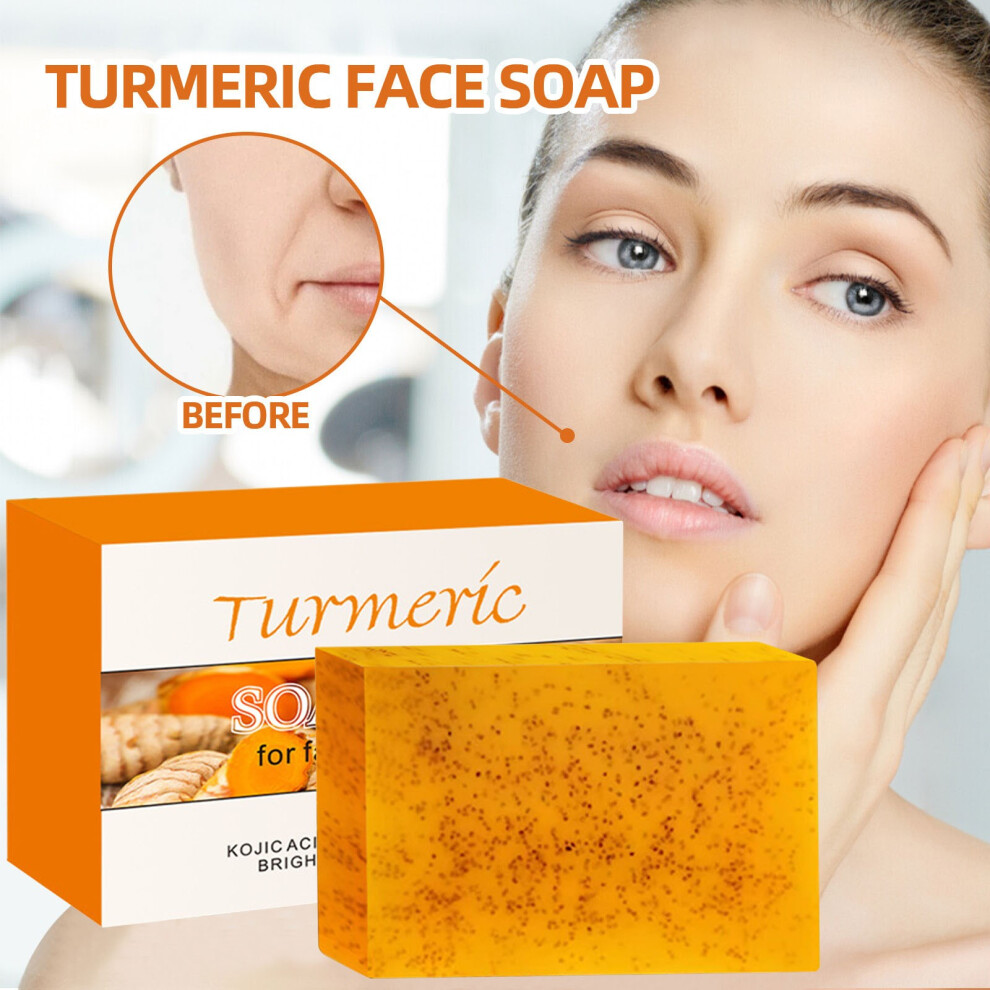 Yellow (Yellow) Turmeric Cleansing Soap Natural Exfoliating Cleansing Soap