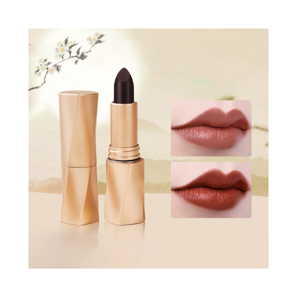 (B) Lipstick Matte Waterproof Paste Color Rendering Temperament Makeup Holding Lipstick