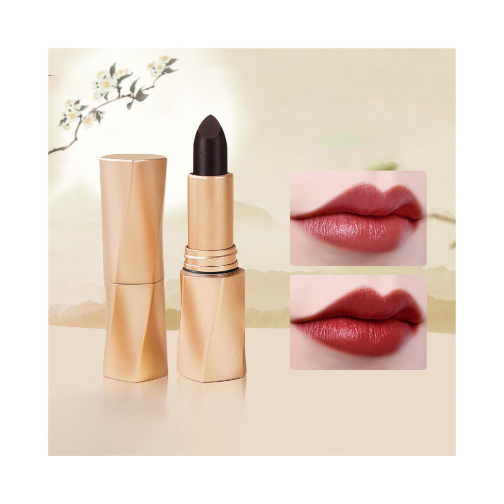 (C) Lipstick Matte Waterproof Paste Color Rendering Temperament Makeup Holding Lipstick