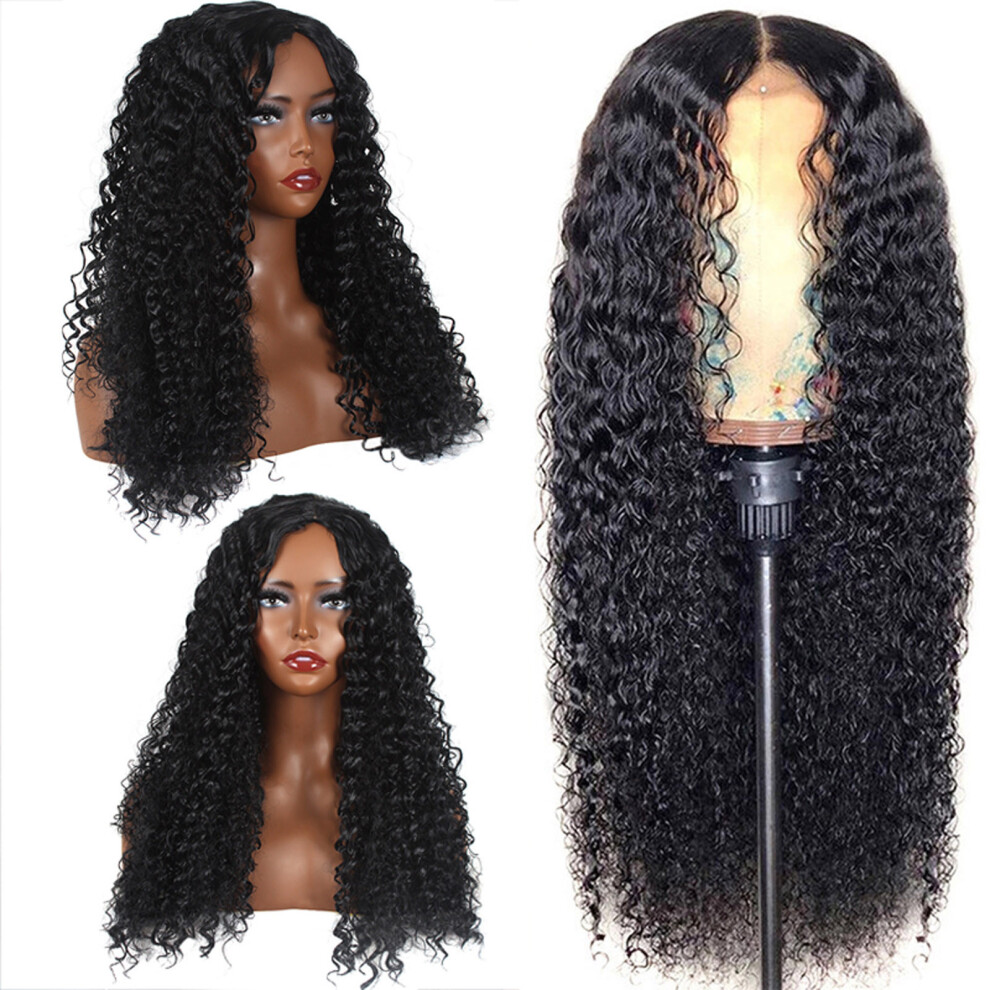 (Multicolor) Matte High Temperature Wire Small Coiled Tube Explosion Long Curly Hair Chemical Fiber Wig In The Split