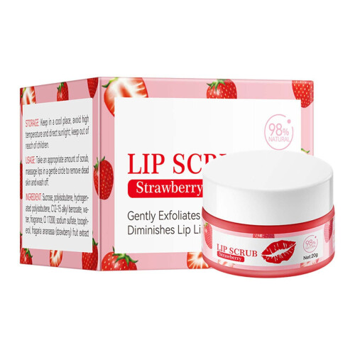 (Pink) Strawberry Lip Scrub Lipstick