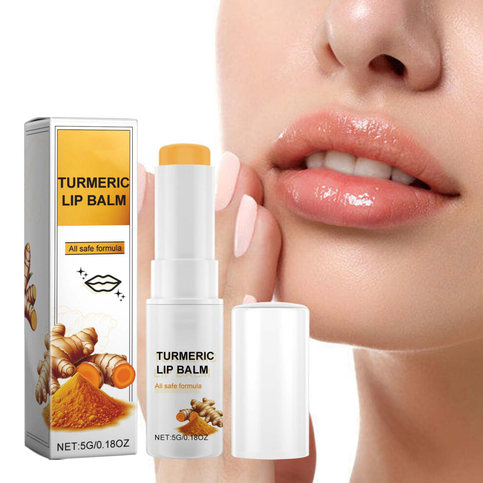 (Multicolor) Turmeric Lip Balm Gently Nourishes Moisturizes And Soothes Lips Brightening And Smoothing Your Lips 5g
