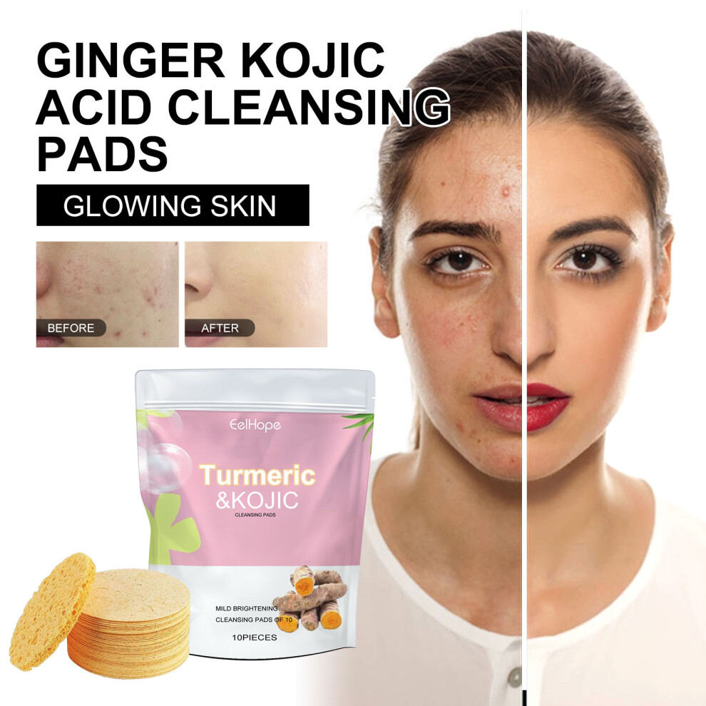 White (White) Turmeric Kojic Cleansing Pads For Face Body