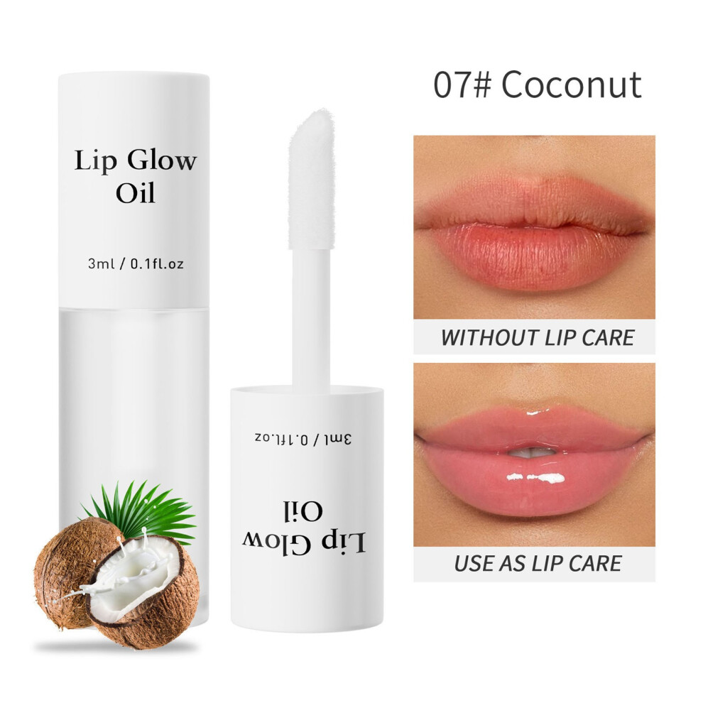 (Multicolor) Fruit Flavored Lip Gloss Oil Moisturizes And Repairs The Making It Transparent Lip Oil 3ml