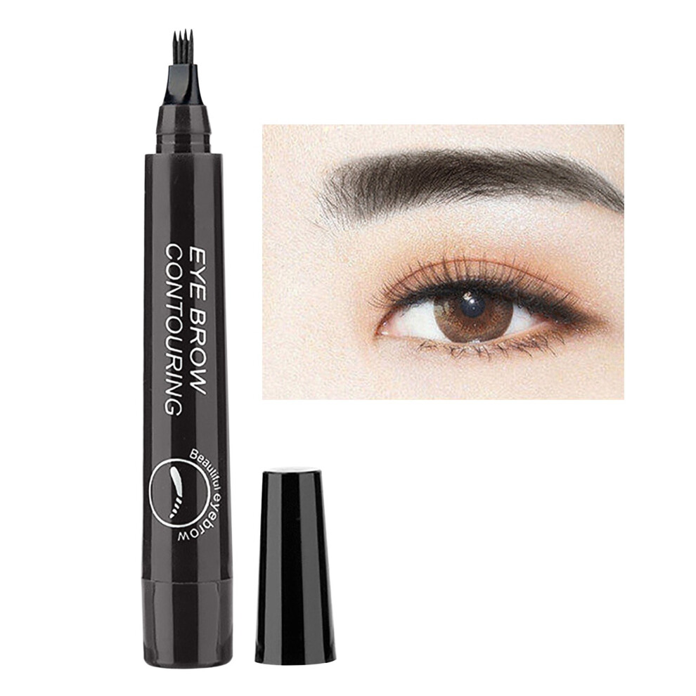 Black (Black) Four-Head Water Eyebrow Pencil Lasting Non- Eyebrow Pencil Four-Pronged Eyebrow Pencil And Sweat-Proof Liquid Eyebrow Pencil 1Ml