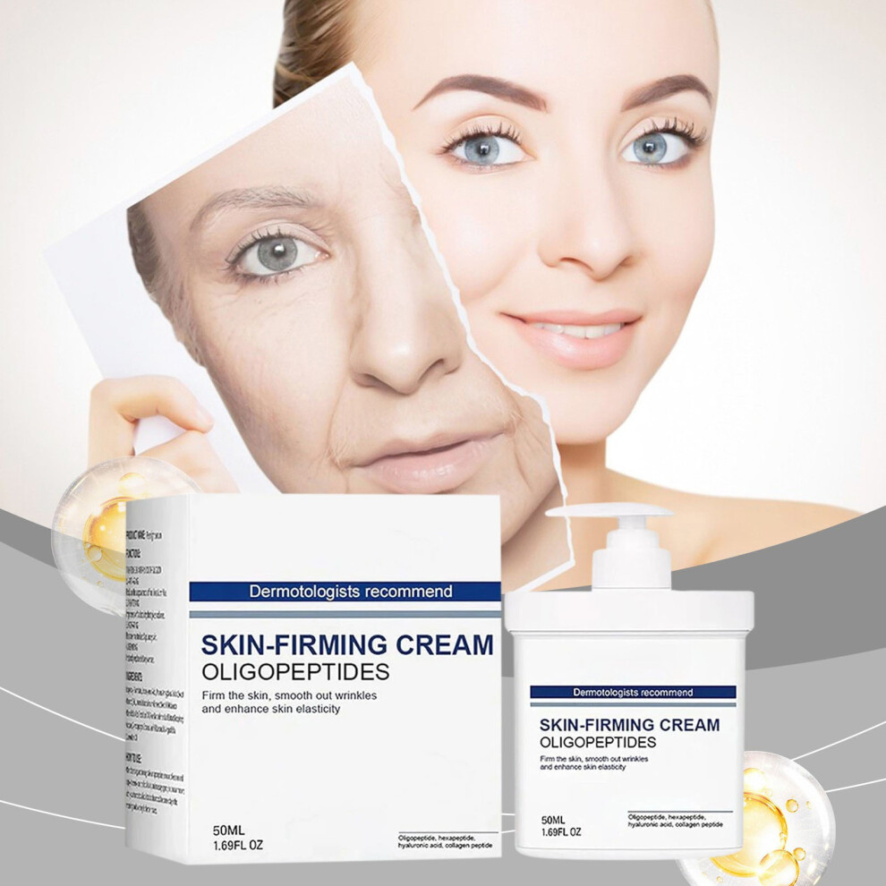 White/Cream () Oligopeptide-Infused Firming Tightening Opposition Wrinkle Face Firming Tightening Reduce Fine Lines Firming For Loose