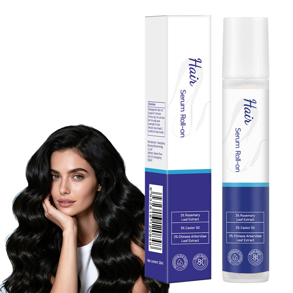 Black (Multicolor) Hair Nourishing Roll-On Serum Dense Hair Activates Hair Follicles Dense Hair Prevents Rupture And Nourishes Hair And Bright 25Ml