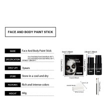 (Multicolor) Black Lipstick Eye Black Stick Halloween Facial Black Paint