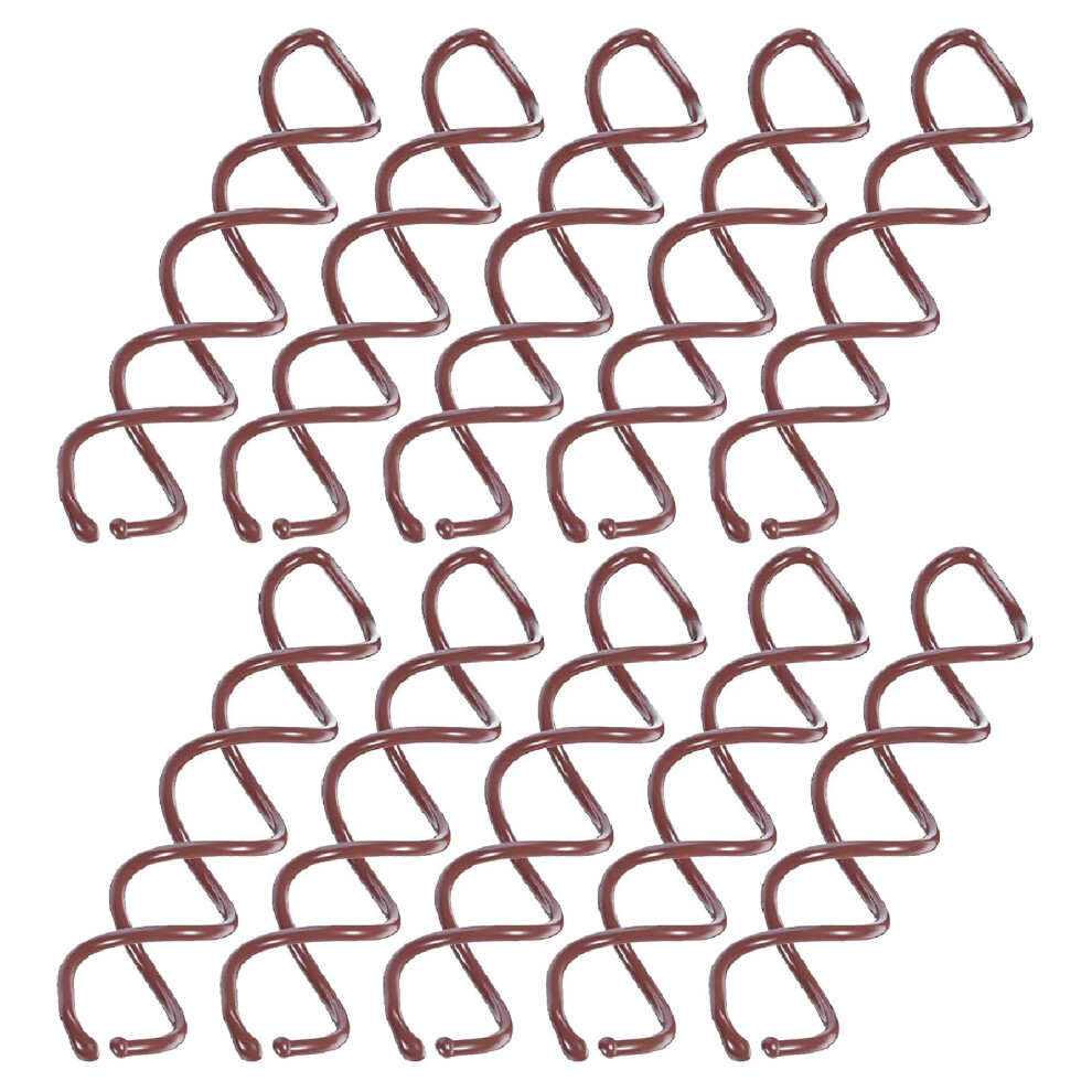 (Brown) 10PCS Hair Clips Rotating Hairpin Hair Accessories Hair Curler DIY Hairpin Hair Curling Tool