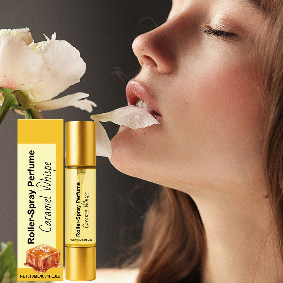 (Yellow) Rolling Ball Perfume Spray Caramel Lasting Perfume Layering Perfume Delicate Portable Eau Toilette 10ml