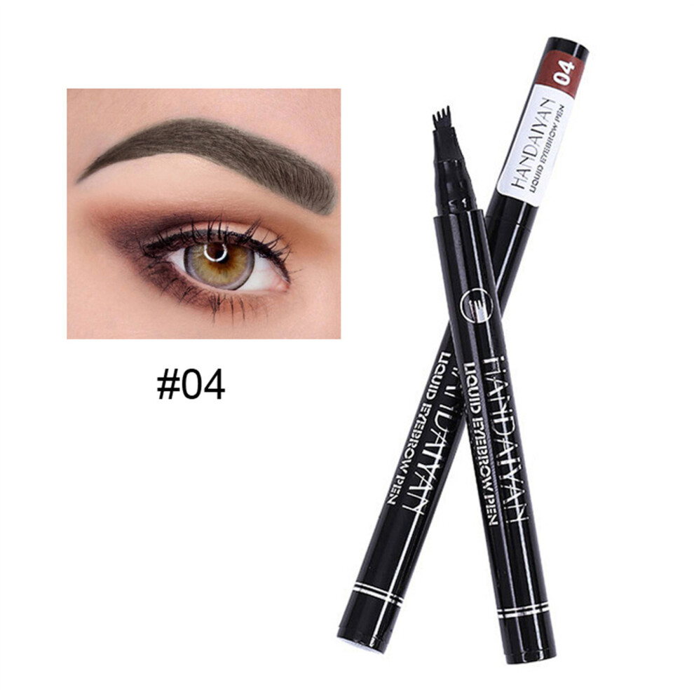 (Multicolor) Split Eyebrow Pencil Quad Claw Pinnacled Fine Liquid Eyeliner Quad Split