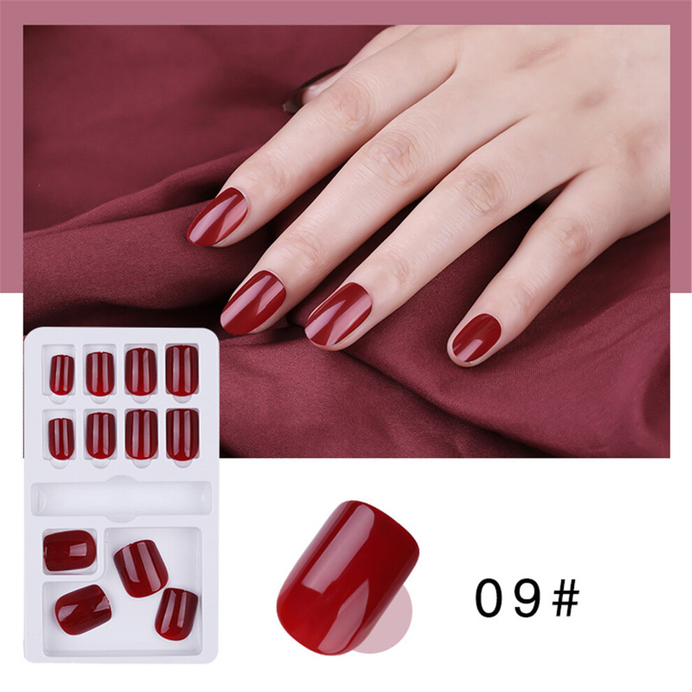 (Multicolor) Removable Manicure Kit Fake Nails Can Be Worn By Wearing Color Nail Patches 1Ml