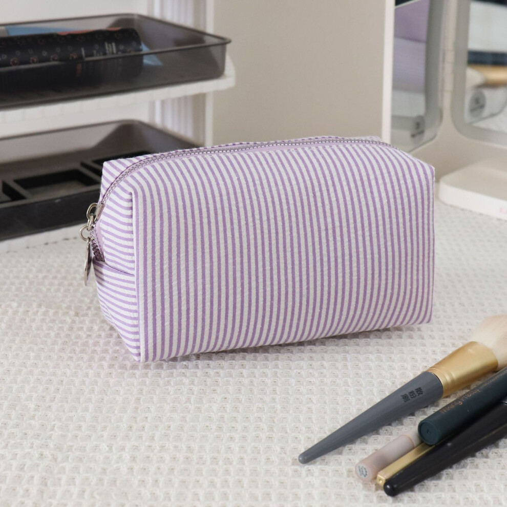 (F) Stripe Grooming Fashion Fashion Daily Matching Cosmetic Bag-image-OPC-PM9P6Q7-NEW