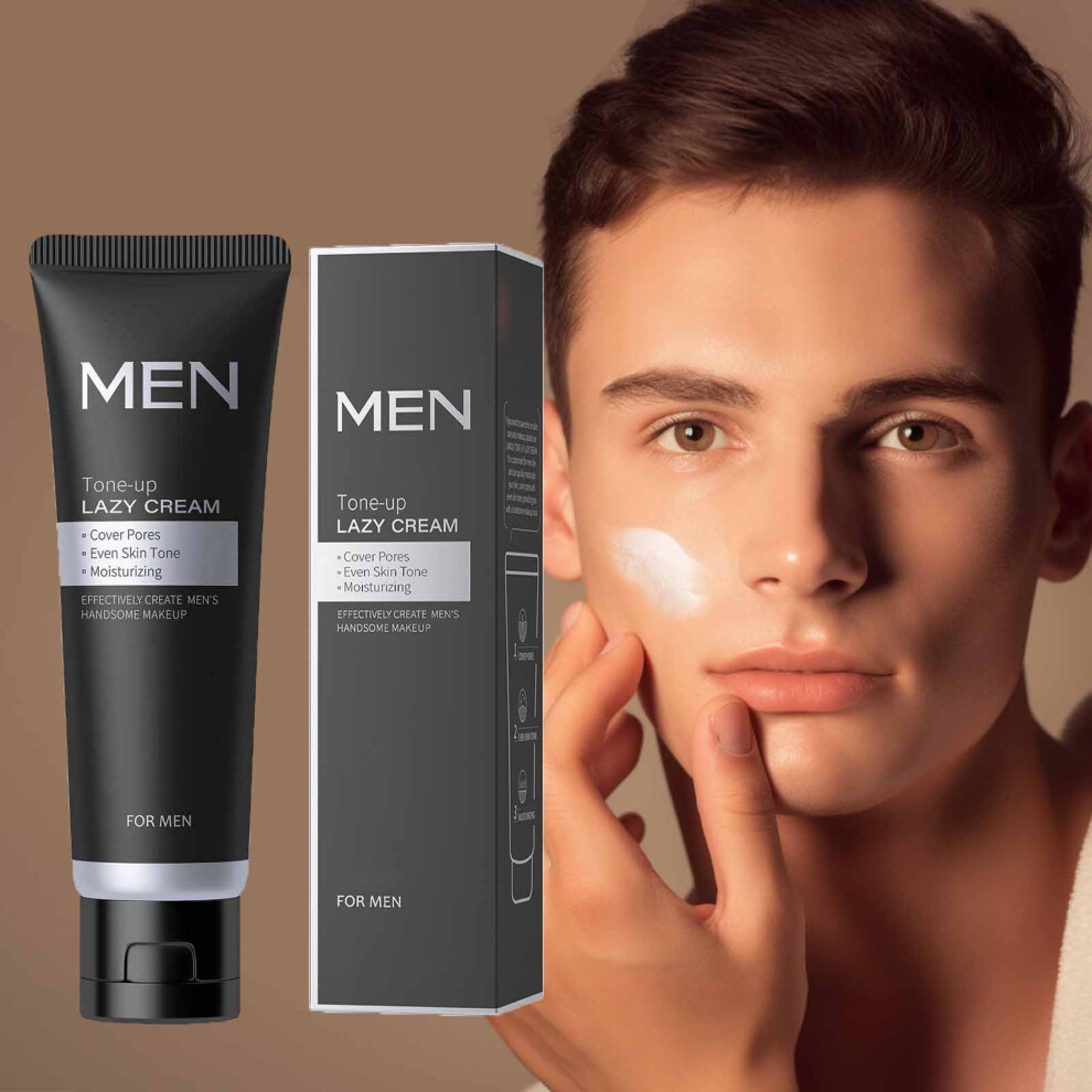 (Multicolor) Men's Lazy Toning Cream Moisturizing And Natural Makeup 50g