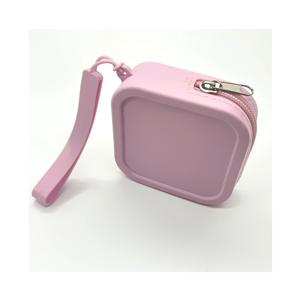 (D) Mini Makeup Bag Zippered Toiletry Bag Portable Makeup Travel Bag Coin Purse Unisex