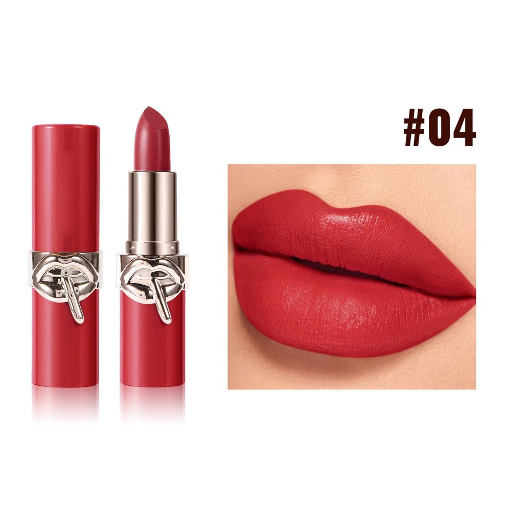 (D) Moisturing Lipstick Matte Lipstick Long Lasting Non Stick Cup Naturalnude Moisturizing Highly Pigmented Lipstick Moisturizing 4g