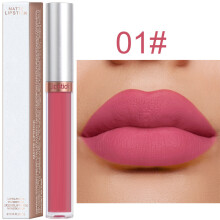 (A) 18 Color Matte Lip Gloss Non-stick Cup Lipstick And Long Lasting,2.5ml