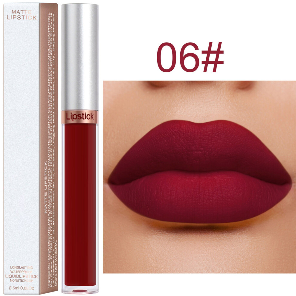 (F) 18 Color Matte Lip Gloss Non-stick Cup Lipstick And Long Lasting,2.5ml