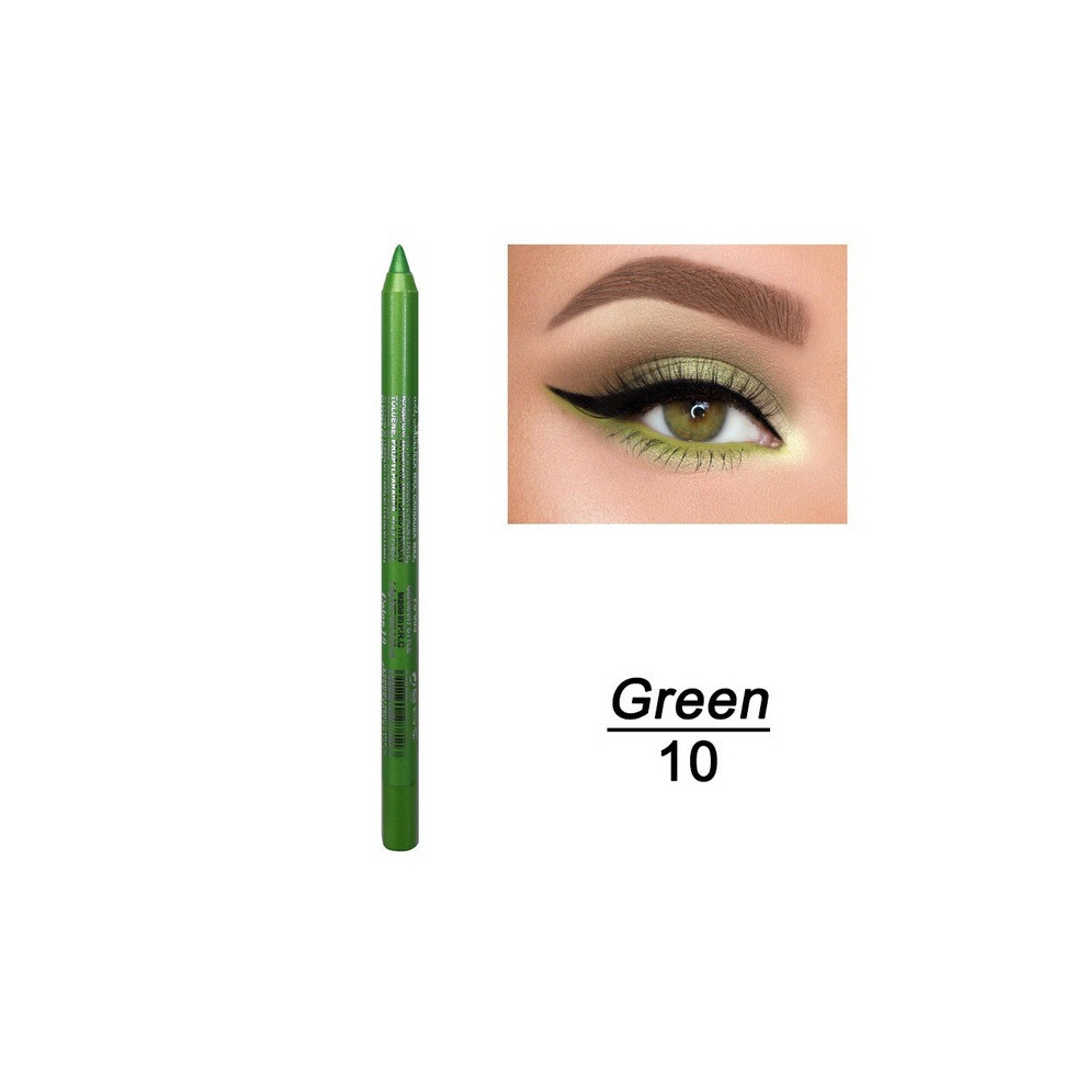 Green (Green) Multicolor Eyeshadow Eyeliner 2 In 1 Shiny Smoky Eyes Glitter