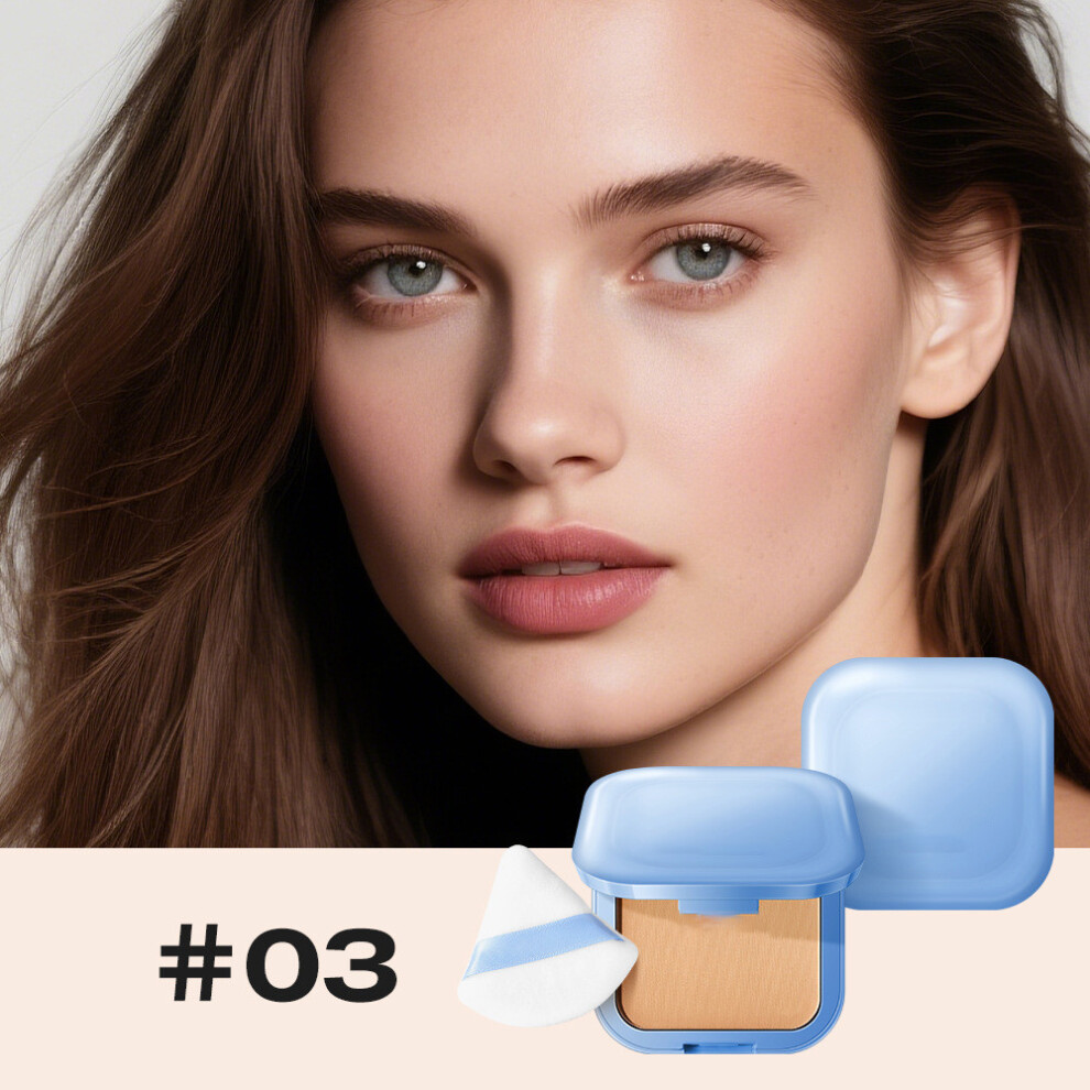 (C) Powder Oil Control And Long-Lasting Soft Focus Matte Finish With Scalloped Puff