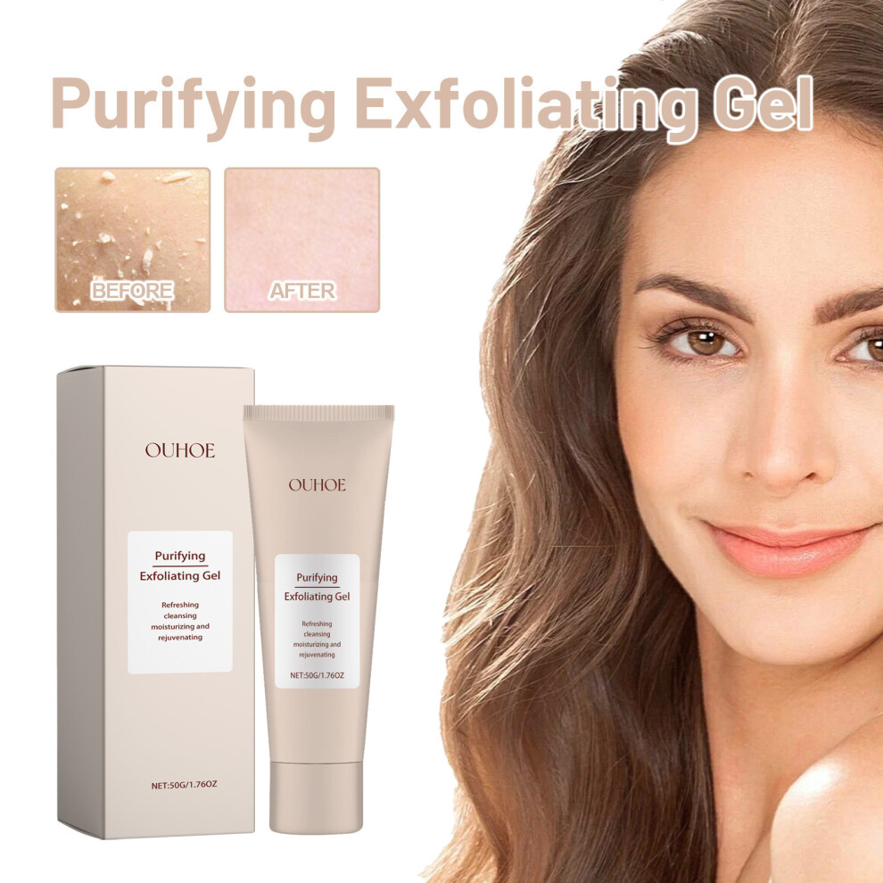 (Multicolor) Purifying Exfoliating Gel Blackhead Remover Face And Body Exfoliating Scrub Gel Cleansing Hydrating Facial Exfoliator 50g