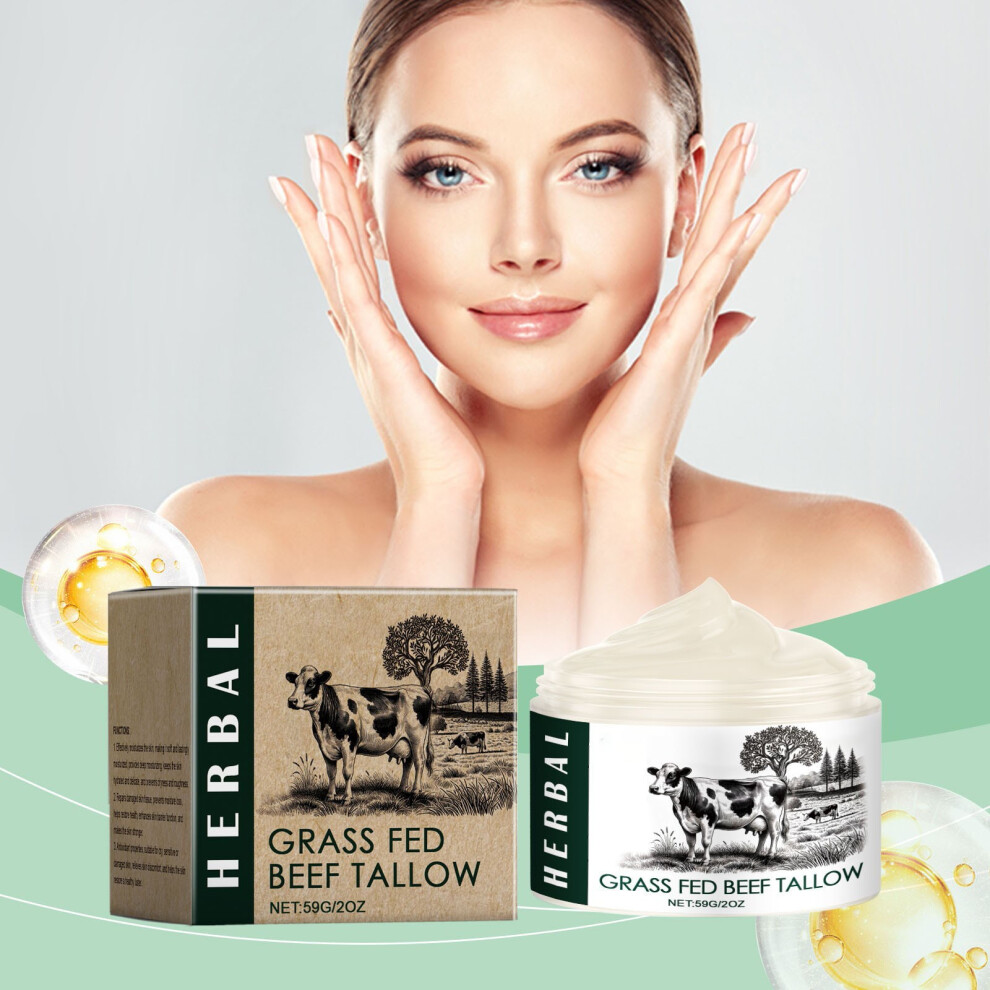 Cream (Multicolor) Natural Tallow Moisturizing Nourishes Moisturizing Drying And Sensitive With Soothing Smooths And Nourishing