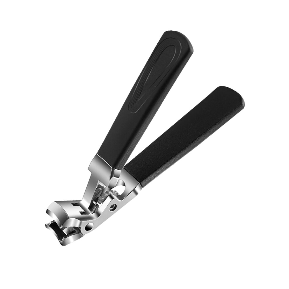 Black (Black) Nail Clippers Toe Nail Clippers For Thick Nails Stainless Nail Clipper With Catcher For Men Women