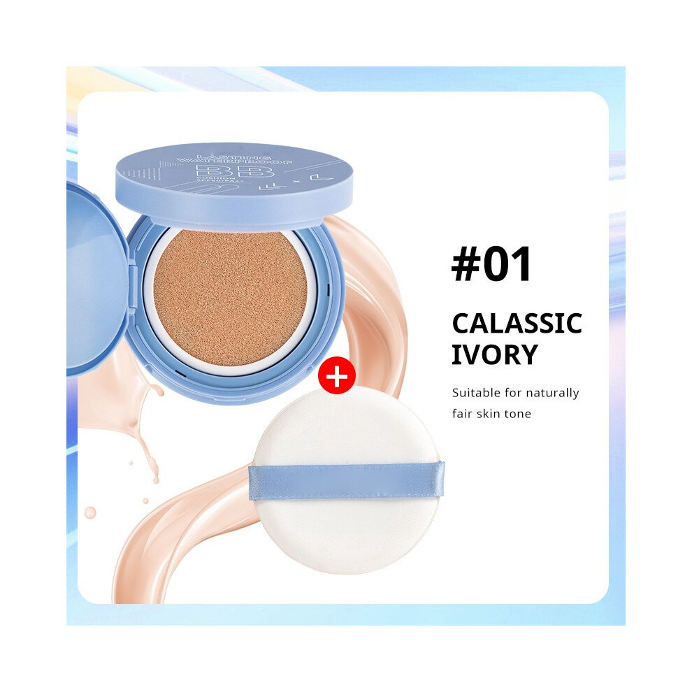 (A) Lasting Waterproof Air Cushion Concealer Cream Light Moisturizing Sweatproof Control Oil Concealer Natural