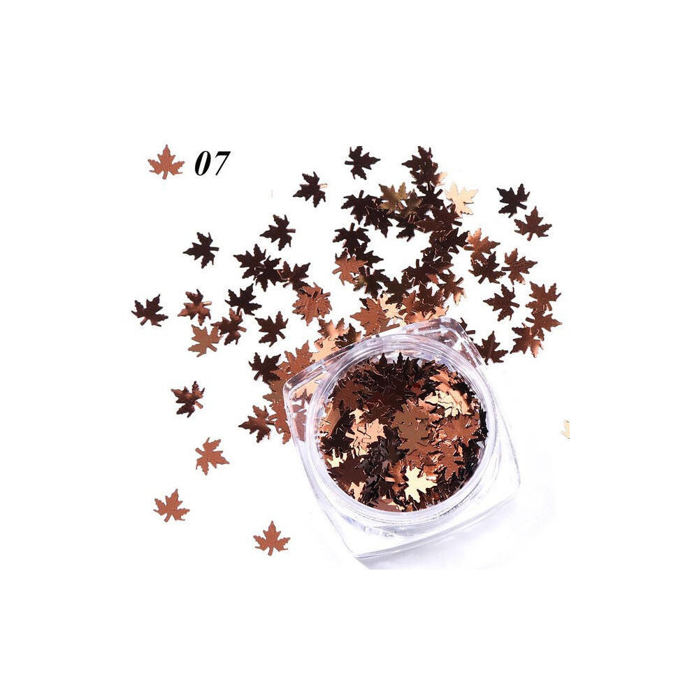 (G) Glittering Maple Leaf Nail Art Glitter Snowflake Sequin Sequin Sticker