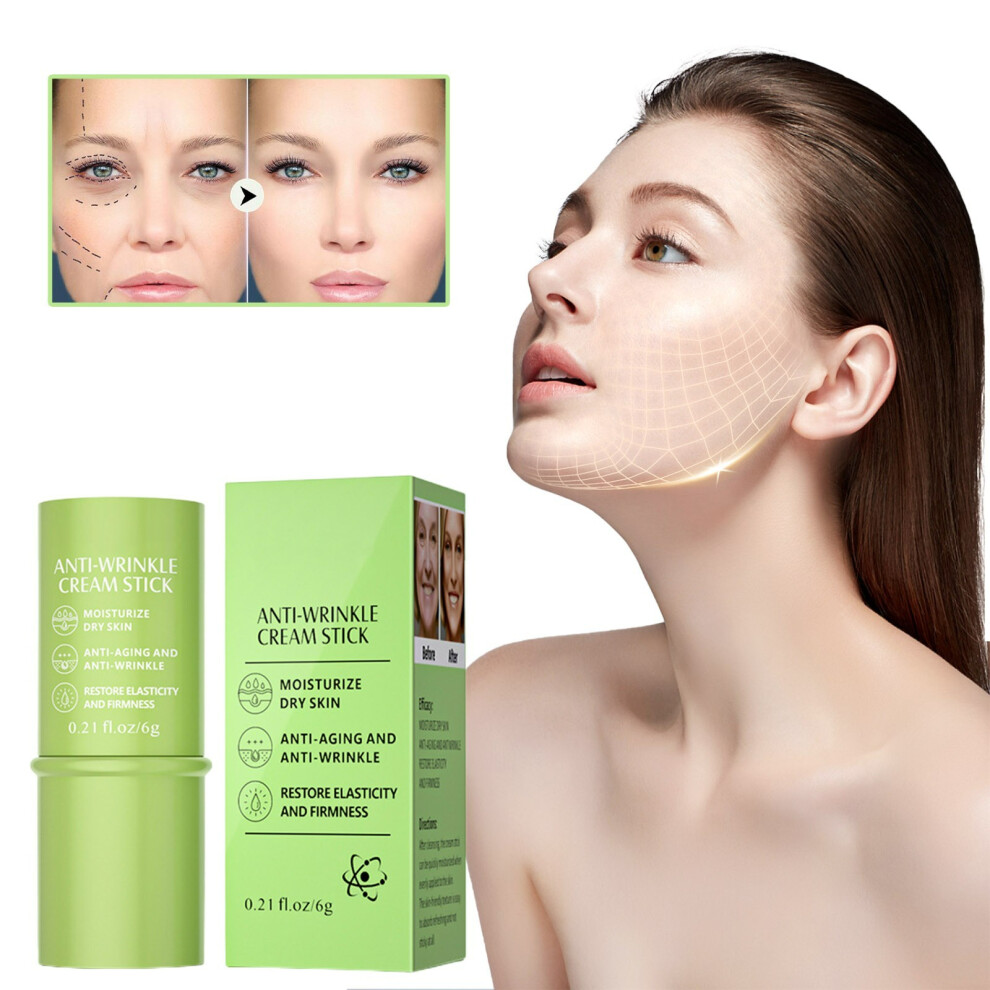 Cream/Green (Multicolor) Antis-Wrinkle Stick Stick Collagens Retinol Moisturizing Antis-Wrinkle Compact Small Stick