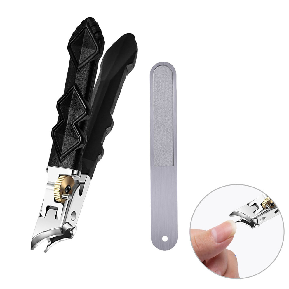 (A) Nail Clippers Toe Nail Clippers For Thick Nails Stainless Nail Clipper With Catcher For Men Women