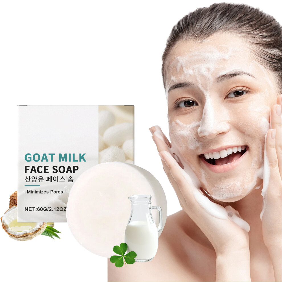 (White) Milk Cleansing Soap  Oil Base  Softening Moisturizing Suitable For Sensitive