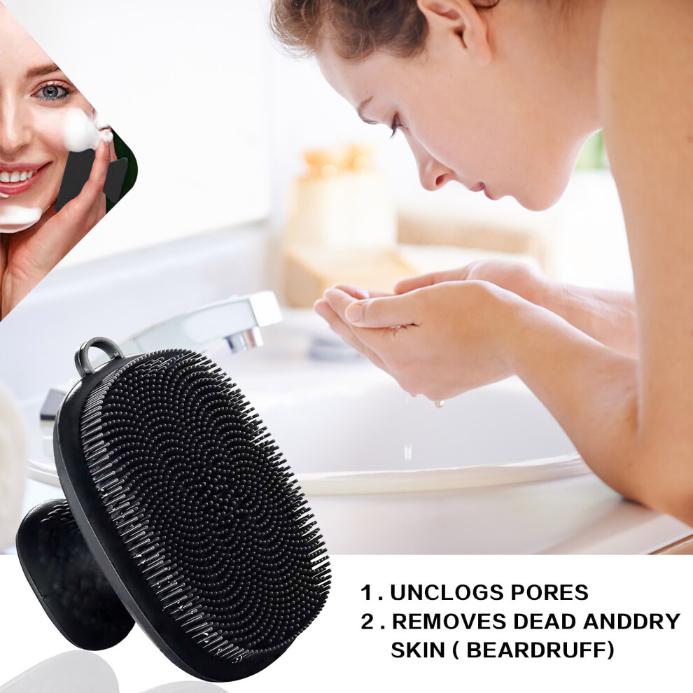 (Black) Facial Scrub, Gentle Exfoliating Pad And, Facial Scrub To  Dislodge Dead And Dry Skin