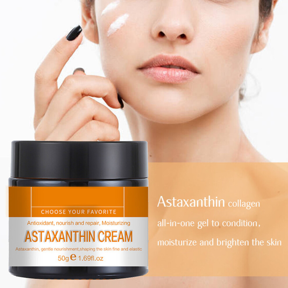 (White) Astaxanthin Cream Smooths Face Cream Face Moisturising Cream Moisturising Cream Brightening Care Moisturising Cream 50 G
