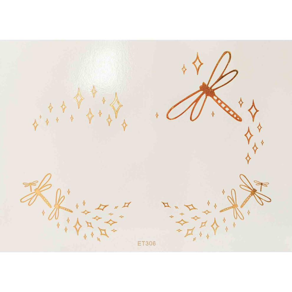 (Gold) Hot Stamping Face Stickers Beauty Star Face Makeup Metal Freckles Stickers
