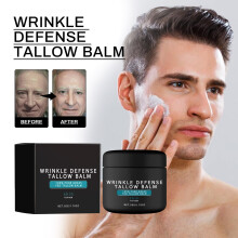 (Blue) Wrinkle Tallow Balm Mens Tallow Face Cream Tallow Face Moisturizer Natural Tallow Reduce Fine Lines Wrinkles Aging