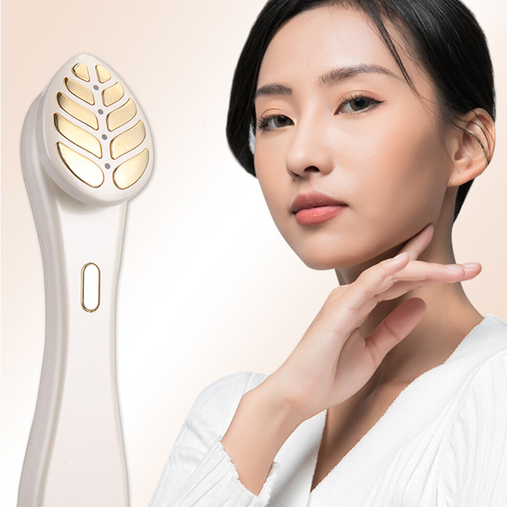 (White) 24K Gold Eye Radiofrequency Beauty Instrument Eyebeauty Instrument Current Photon Revitalization Introduction Instrument Vibration Massage