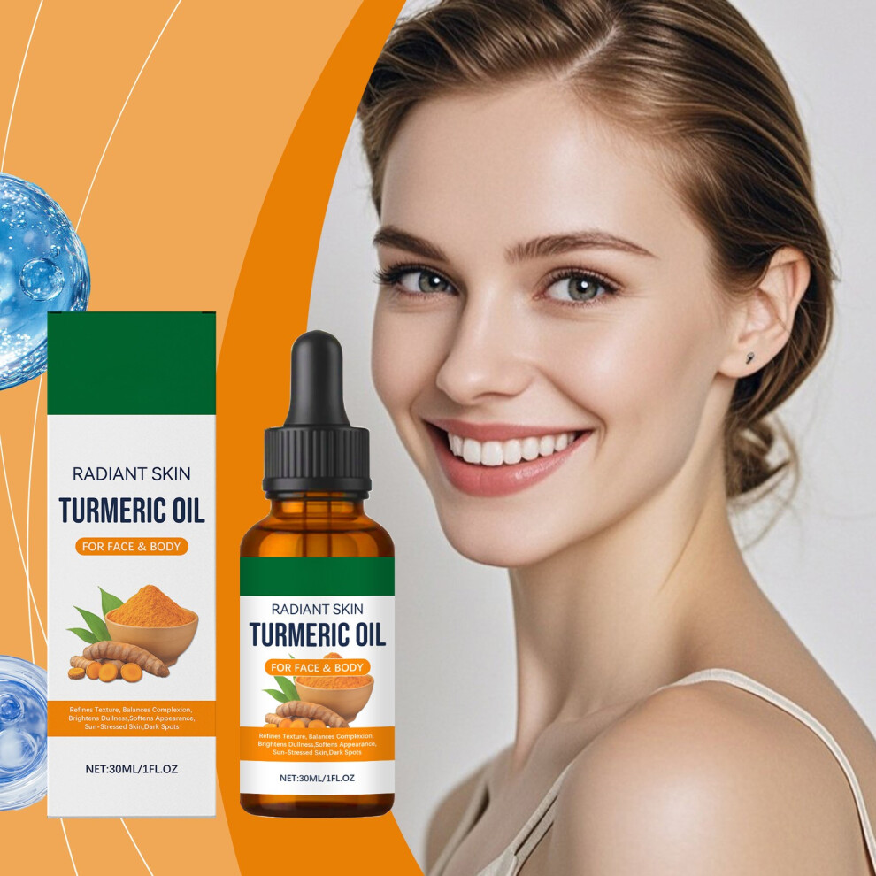 (Multicolor) Turmeric Brightening Serum Oil Exfoliates And Revitalizes Improves Sunburn Nourishes The And Presents A Daily Care Brightening Oil 30ml